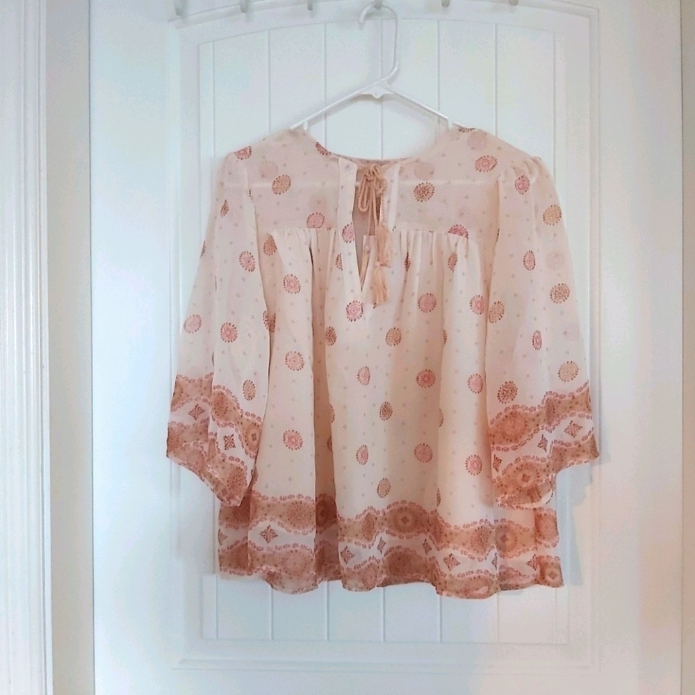 👚NEW BOHO H&M L.O.G.O. BLOUSE/B4A